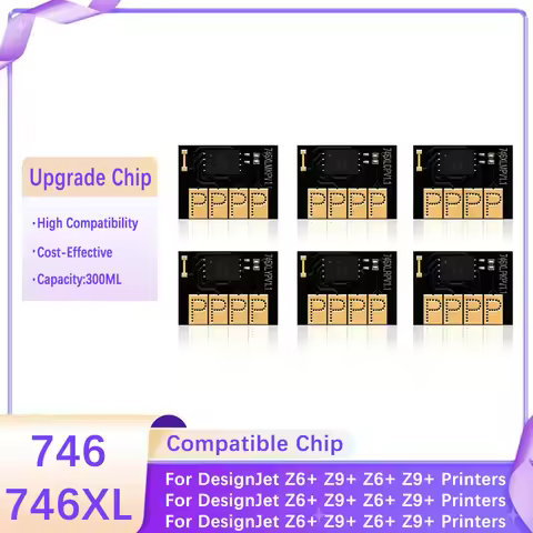 NEW Upgrade 746 746XL 747 747XL XL Ink Cartridge Chip 300ML One Time Use Chip Compatible For HP Desi