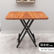 HY-JD Foldable Small round Table Dining Table with Hidden Household Small Apartment Simple Square Table Negotiation Simp