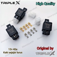 MESIN Relay 4 legs straight parallel 12v 40a 4p 4pin relay lamp ac foglamp relay fuel pump engine fa