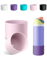 1pc Silicone Water Bottle Sleeve Protector, Fits 24oz, Non-Slip Protective Cover With Bumper Base To