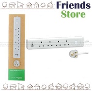 簡奕系列 13A 四位安全拖板連18W USB X 1 + 20W Type C x 2 (帶2.5米線) TSB34ACCUSB