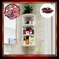 🔥READY STOCK🔥DIY 3 Layer Wall Mounted Corner Hanging Shelf Zigzag Waterproof Bookshelf Rack Rak Dapu