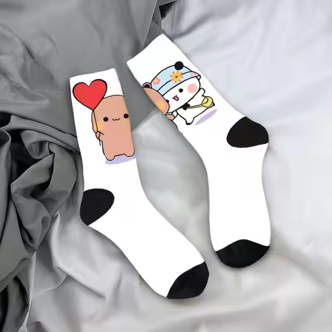 Dudu Bubu Socks Spring Love Stockings Elegant Men Breathable Socks Design Running Sports Non Skid So