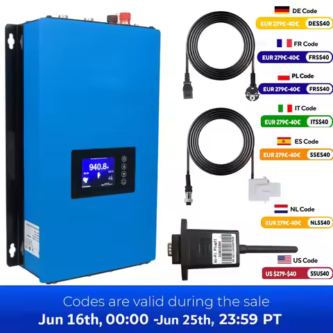 1KW 2KW On Grid Tie Solar Inverter 1000W 2000W for Solar Panel and Battery with Limiter and WIFI Plu