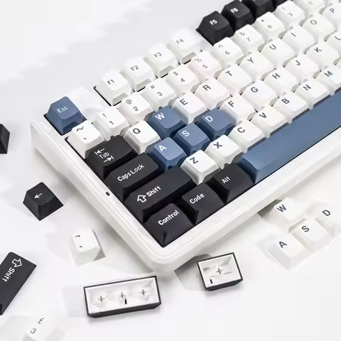 KBDiy Double Shot PBT GMK Arctic Keycaps Set 174 Keys Cherry Profile ISO Keycap for Retro 60 75 100 