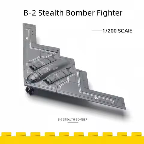 Creative Military Series Building Blocks B2 Stealth Bomber Fighter Helicopter Model Toys For Kids Bi
