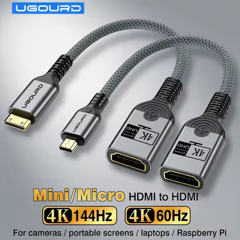 Mini HDMI Male to HDMI Female Aapter 4K144HZ 4K 120hz Micro HDMI Male to HDMI Female Cable Converte 