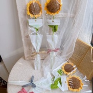 編織向日葵花束 畢業花束 謝師恩花束 單支花束 擴香