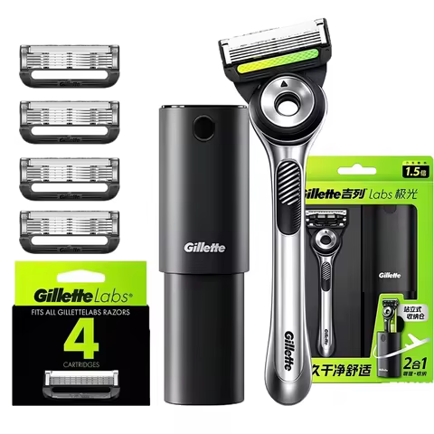 Gillette Razor Gillette Labs Aurora Razor Men's Manual Razor Multi-Blade Razor 5-Blade System Stainl