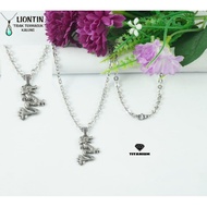 Silver dragon necklace