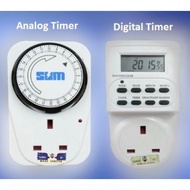 SUM 24hrs Digital Timer / Analog Timer 3 Pin Plug w/SIRIM Approved 13A 24 Hours Programmable to 1 Mi
