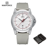 นาฬิกา NAVIFORCE สำหรับกันน้ำผู้ชายปฏิทินนาฬิกาข้อมือลำลองควอตซ์ Relo นาฬิกาข้อมือของขวัญ8031