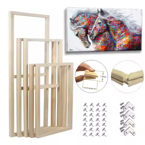 Choice 30x40 30x30 40x50 Wood Frame For Canvas Oil Painting Picture Nature DIY Frame For Diamond Pai