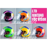 LTD HELMET SPORT BINTANG BLACK YELLOW GREEN ORANGE RED