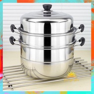 ♞,♘,♙Stainless Steel 3 Layer Steamer Cooking pots Cooking Pan Kitchen Pot Siomai Steamer Siopao Ste