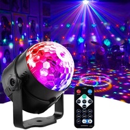 MLADEN RGB Disco Ball Party Lights DJ Light LED Decorative Mini Projector Remote Control Music Strobe Lamp Birthday Party
