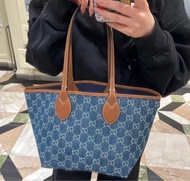 全新Gucci  Totissima 系列GG 牛仔布托特包現貨