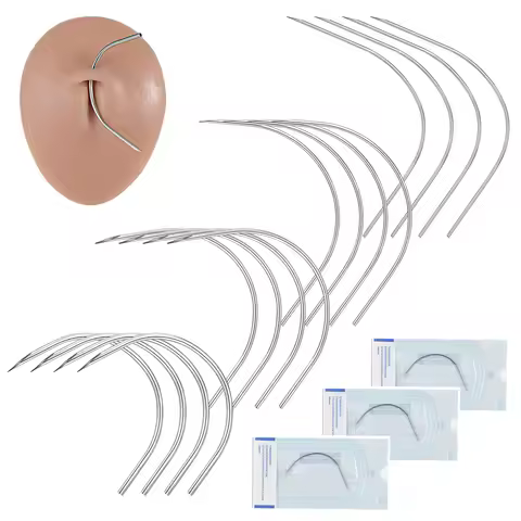 Precision Curved Body Piercing Needles Sterilized Surgical Stainless Steel Body Piercing Needles 20G