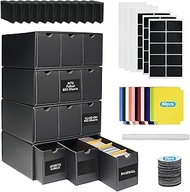 12000+ Trading Card Storage Box,Includes 12 Boxes & 60 Dividers,Trading Card Organizer For Collectib