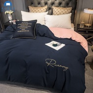 Nordic style solid color quilt cover/Zippered comforter Queen/King/Super King Size