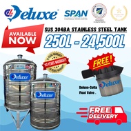 Deluxe Stainless Steel Water Tank / Tangki Air / Tangki Rumah (Vertical With / Wiithout Stand)