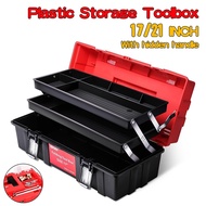 【SHIP FROM SG】17/21 INCH Tool Box Portable Storage Folding Toolbox Tray Divider Tool Organizers 3-La