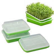 yu Seed Sprouter Tray with Lid Cultivation Germinations Tray Sprouting Growing Plate for Wheatgrass Bean Garden Nurserys