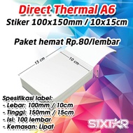 kertas label printer thermal 100x150 mm 100 500 lembar lipat - 100