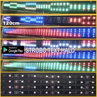 1 Set Lampu Strobo dengan Modul Wave Teks Kaca Depan 4 Baris Bisa Ganti Nama LED Renggang