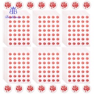 1set 50pcs Self-Adhesive Teacher Reward Paper Stickers Rose for Classroom Supplies Red 139x100.5x0.1