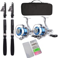 CAMPSTORS Fishing Set for Beginners 2-Piece 2.1M Fishing Rod Set Fishing Sea Fishing Set Compact Rod