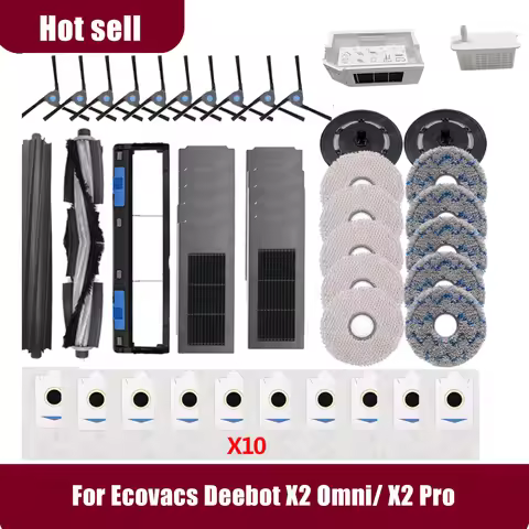 Ecovacs Deebot X2 Omni Robot Vacuum Cleaner accessories Dust bag Hepa Filter Main Brush Mop holder D