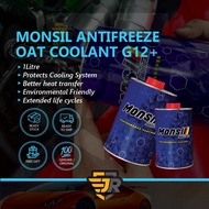 Monsil Antifreeze OAT Coolant G12+ Radiator Coolant 1L Honda Toyota Nissan Perodua Proton Hyundai Ki