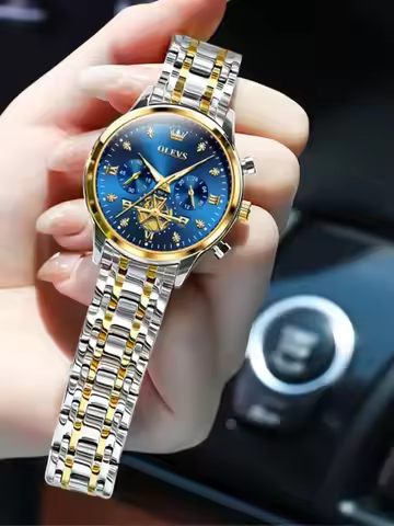 OLEVS 2897 Women Watch Original Fashion Multifunction Quartz Wristwatch Waterproof Luminous r Ladies