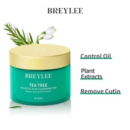 BREYLEE Tea Tree Salicylic Acid Cotton Tablets Acne Pimple Treatment Serum Clean Shrink Pores Oil Co