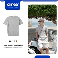 Amee Studio Round Neck Knitted Sweater Made of High Quality Rabbit Fur / Capricorn
