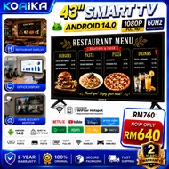 Smart TV 43" TV Pintar KOAIKA Frameless TV FHD android tv led Telivision monitor WiFi DVBT2 all apps