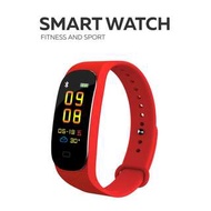 智能手錶－ WHATSAPP WECHAT FB QQ 信息提示／來電顯示／遙控影相／血壓，心率監測／卡路里計算 ／計步器／睡眠監測 Bluetooth smart watch Pedometer 防水級別 IP67 （紅色）
