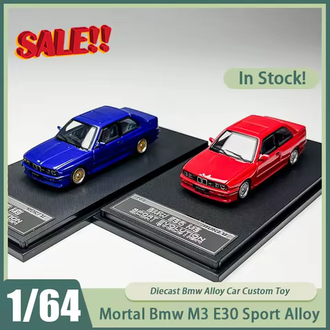 New In Stock Mortal 1:64 Bmw M3 E30 Sport Alloy Car Miniature Diecast Bmw Static Ornaments Custom To