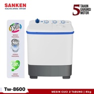 PROMO MESIN CUCI 8KG 2 TABUNG SANKEN 8600