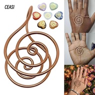 CEASI Spiral Palm Ring, Portable Handmade Copper Palm Ring,  Adjustable Jewelry Accessories Reiki En