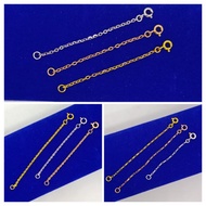 Connector chain extension chain/ genuine 925 silver gold plated connecting chain/