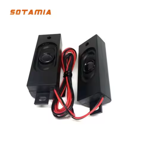 SOTAMIA 2Pcs Mini Speakers Audio Altavoz 8 Ohm 2W DIY TV Pc Passive Sound Computer Speaker Home Thea