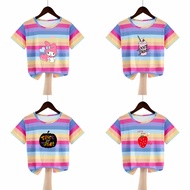 Cartoon-inspired Teen's Boys Girls' Kids Shiny Shirt 7 8 Kid's Tee Simple Girl's T-shirts 5 Child Sh