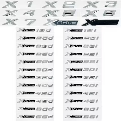 3D Xdrive 20d 30d 35d 40d 50d 20i 25i 30i Emblema De Guardabarros De Coche Pegatina De Insignia De M