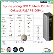 PPF sticker for Cuktech 15 Ultra/ P23/ 10 Plus Mini PB150P PB060 PB100P backup charger, clear, scrat