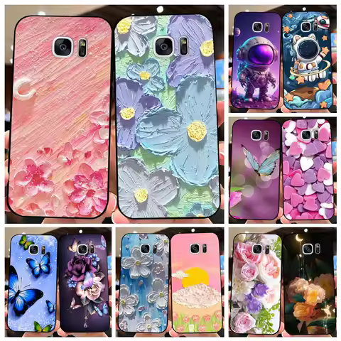 For Samsung Galaxy S7 Edge Silicone Case Astronaut Cute Soft TPU Phone Cover For Samsung Galaxy S6 S