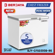 Berjaya Premium 230L Dual Chest Freezer BJY-CFSD300B-R6 (White) 5 YEARS Compressor warranty