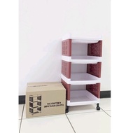 Best Promo (Cod Available) Promo 4-Tier Yoyo Shelf 4-Tier Apartment Shelf/ Multipurpose Storage Shel