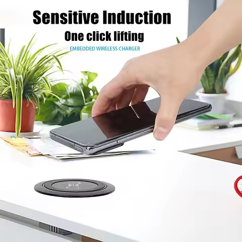 Fast Charging Embedded Wireless Charger 3 In 1 Usb-a Type-c Retardant Insert Charger For Sofa Armres